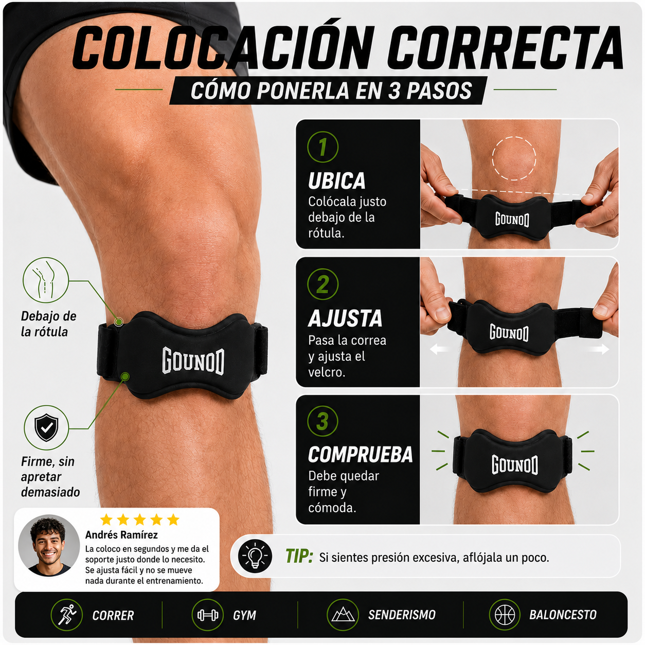 Rodillera Profesional para Aliviar el Dolor